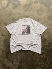 Vintage 90s White Reservoir Dogs Movie Promo Tee On A Screen Stars Premium Tag