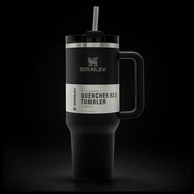 Stanley Quencher H2.0 FlowState Tumbler 1,18L Schwarz mit Strohhalm NEU OVP