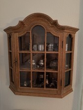 Wandvitrine Hängeschrank Eiche Landhaus  Barock Vintage