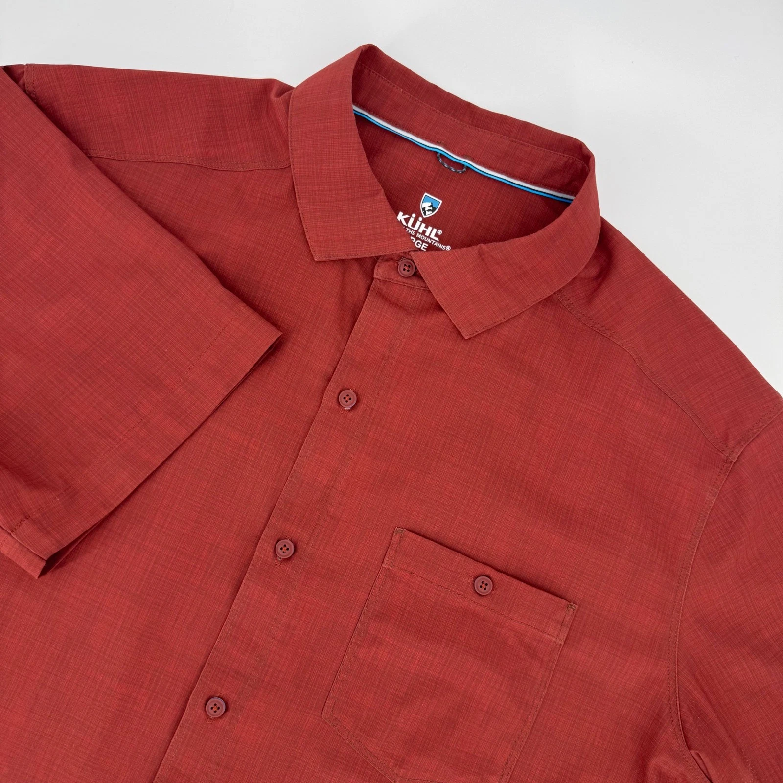 Kuhl Mens Short Sleeve Button Down Shirt Rust Red Large Hiking Outdoor Technical
Opens in a new wind