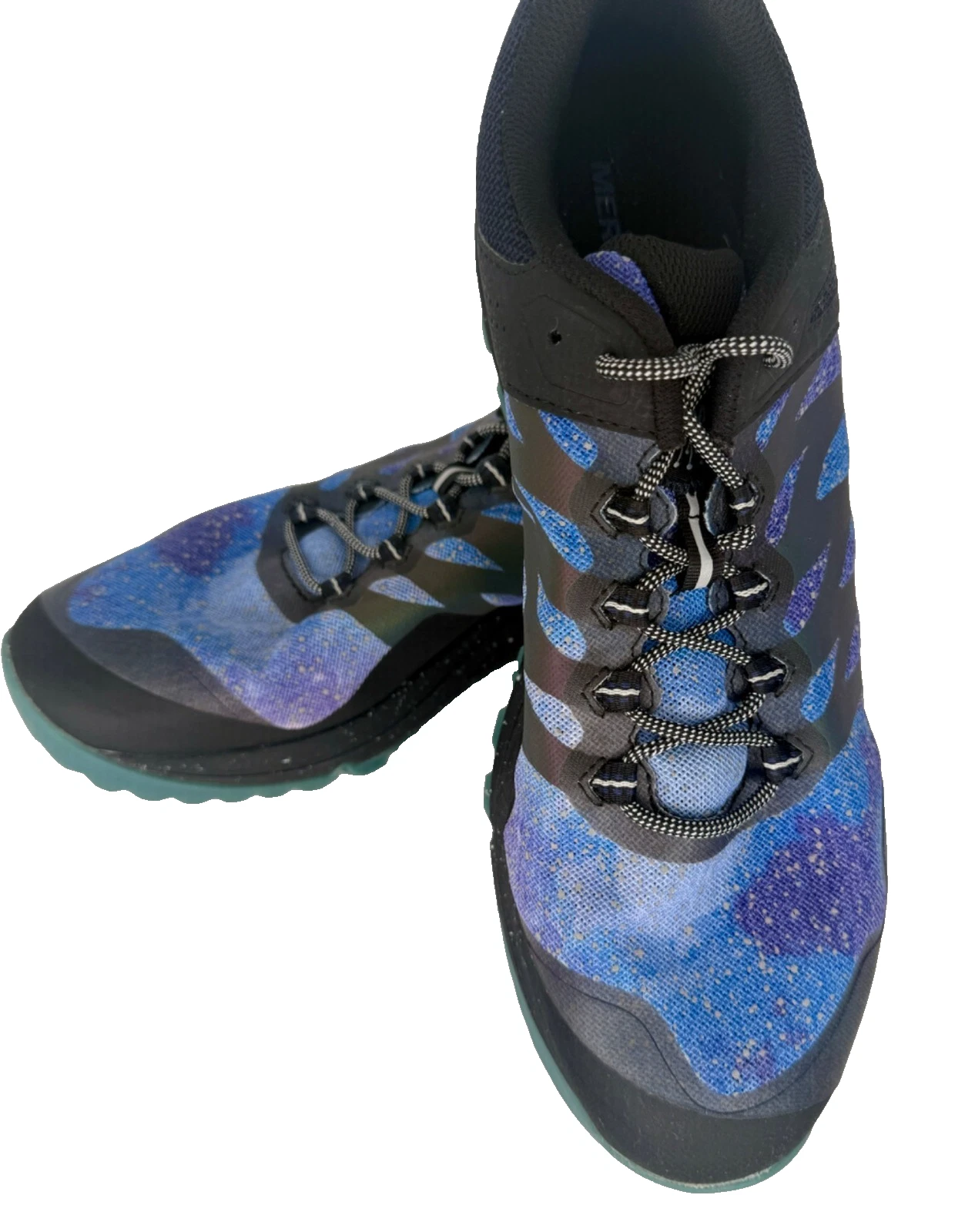 Merrell Men’s Athletic Trail Shoes 12 Black Purple Blue Canvas Style 706-7021
