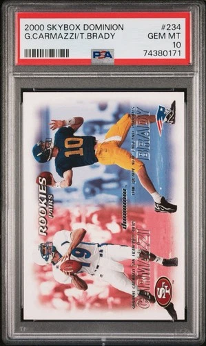 2000 Skybox Dominion #234 Tom Brady New England Patriots RC Rookie PSA 10