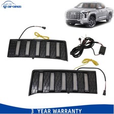 Pair Led Fog Lights For 2022-26 Toyota Tundra Daytime Running Lamps Turn Signal