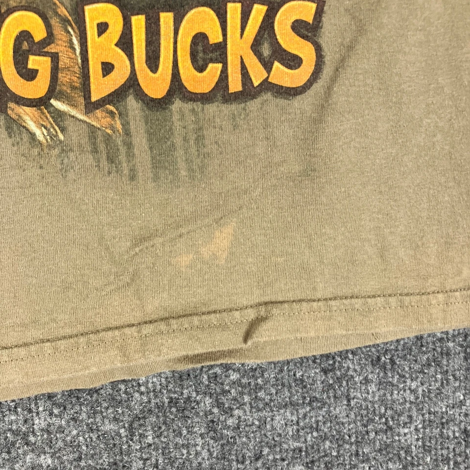 Camiseta Gildan Juvenil XS Tostada Camiones Grandes Big Bucks Gráfico Manga Corta Ciervo Camiseta Foto 2 de 4