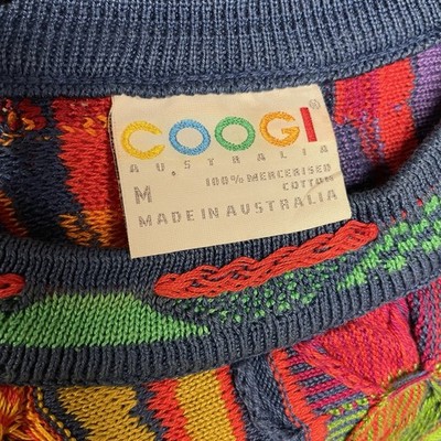 Authentic Vintage Coogi Australia 3D Abstract Knit Mens Sweater