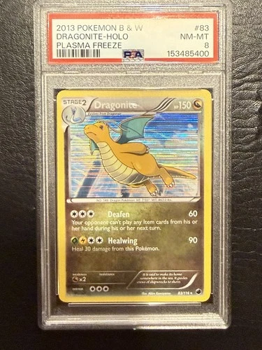 2013 Dragonite 83/116 Pokemon B&W Plasma Freeze Holo PSA 8 NM-M
