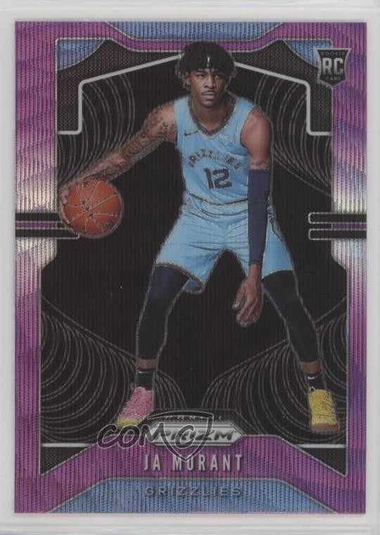 2019-20 Panini Prizm Rookie Purple Wave Prizm Ja Morant #249 Rookie RC 01sb