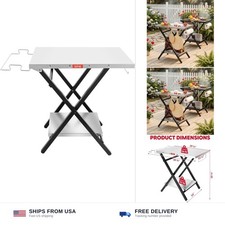 Feasto Outdoor Grill Table, Folding Prep Table, 30" x 24", Stainless Steel  ...