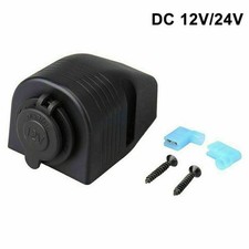 12V Car Boat Power Charger Cigarette Lighter Plug Socket Surface Outlet Mount