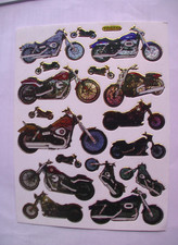 17 kolorowych naklejek CHOPPER - Naklejki z miką - jako prezent - do dekoracji