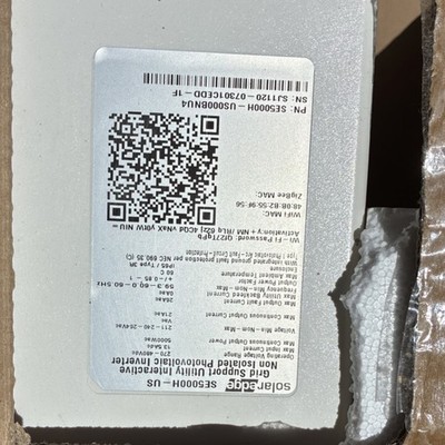 SolarEdge SE5000H-US HD-Wave Grid-Tie Photovoltaic Inverter 5000W 240V Wi-Fi