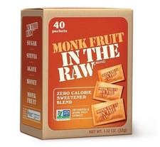 Monk Fruit In The Raw Sweetener Packets, 40 C