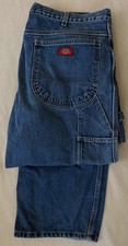 Vintage Dickies Blue Denim Carpenter Jeans Workwear Utility Pants 36