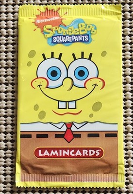 SPONGEBOB SINGLE SEALED PACK LAMINCARDS 1ST SERIES 1 ITALY (Edibas Collections)