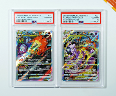 Pokemon PSA 10 Charizard & Mewtwo 212-221 Vstar Universe Japanese