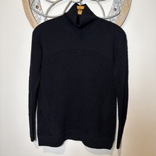 Lululemon Merino Wool-Blend Ribbed Black Knit Turtleneck Sweater Size 2/4 Wow 