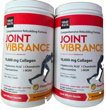 LOT OF 2 Vibrant Health Joint Vibrance 10,600 mg Colla Orange Pineapple 13.7oz
