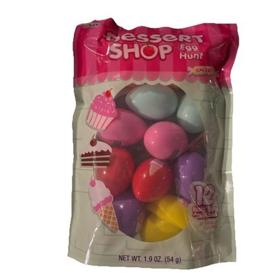 Dessert Shop Egg Hunt With 12 Candy Filled Smarties Easter Eggs,1.9oz-NEW-SHIP24