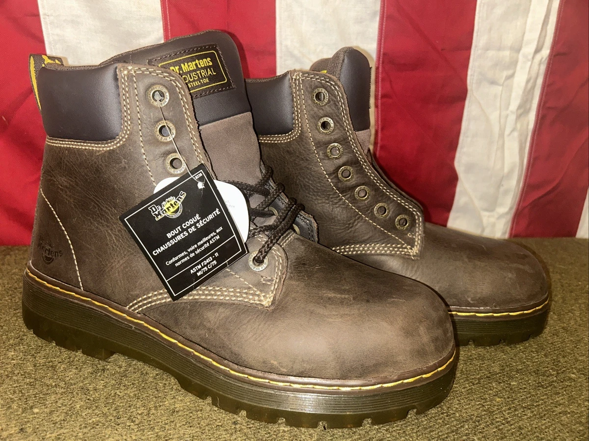 Dr. Martens Brn Lthr 8 Eye Work Boots Mens US11 EU45 Airwalk Industrial Lace Up $_57.JPG?set_id=880000500F main image 3