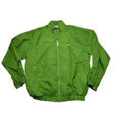 Nike Jacket Boys Medium Green Nylon Windbreaker Mesh Lined Full Zip Pockets