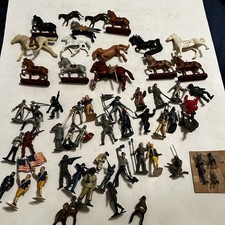 Vintage Toy Soldier Collection Barclay Manoli Style Figures horses Catalog Lot