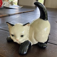 Playful Kitten Figurine Signed Nauma On Bottom