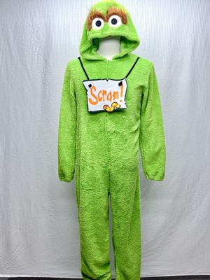 Sesame Street Oscar Grouch Costume One Piece Mens S Fun Costumes Union Suit