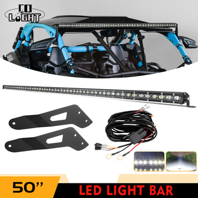 For Can-am Maverick X3 DS RS MAX 50'' LED Light Bar Offroad Brackets Wire kits