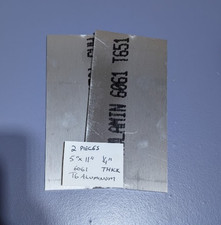 2 Pieces of 1/4" .25" Aluminum Sheet Plate 5" x 11" 6061-T6 FREE SHIPPING