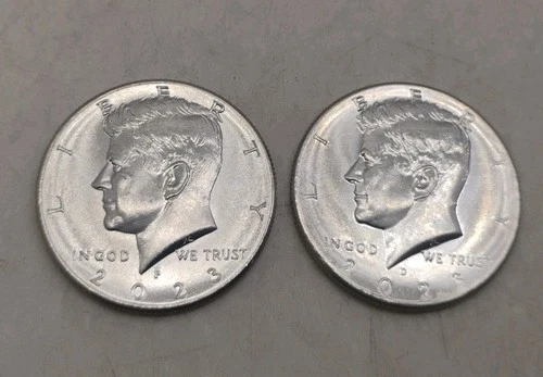 2023 P D Uncirculated Kennedy Half Dollar Coin Set BU