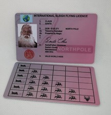  Weihnachtsmann Flugschein, Heiligabend Box Geschenk XMAX Führerschein