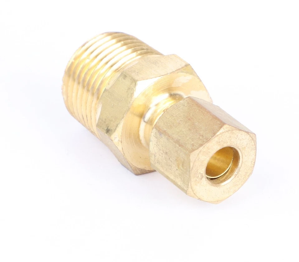 Brass Fairview Straight Tube Fitting, 1/4" Tube OD x 3/8" Male NPT - Image 2 of 4