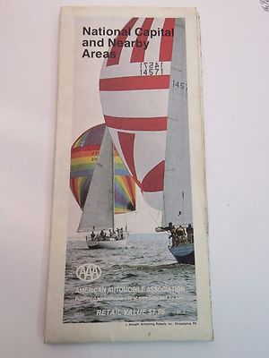 AAA National Capital Washington DC & Nearby Areas Highway MAP ~ 1986 w/ Index +
