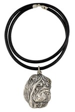 Shar Pei - Necklace with dog, silver-plated pendant for dog fan, unique jewelry
