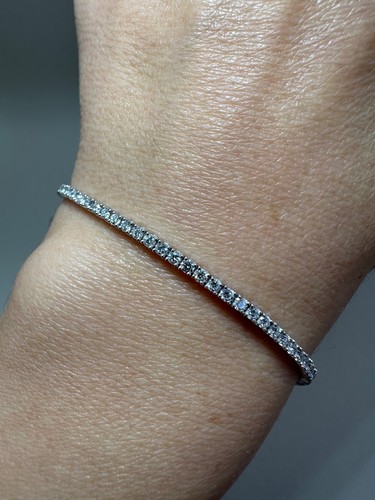 9ct White Gold 2.13ct Lab-Grown Diamonds Classic Tennis Bracelet LGSL88 - Picture 18 of 19