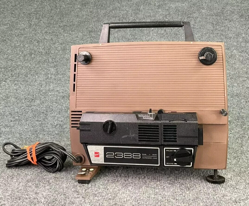 GAF Movie Film Projector 438-M2 2388, Dual 8MM Super-8 Automatic Load, 80 Watts