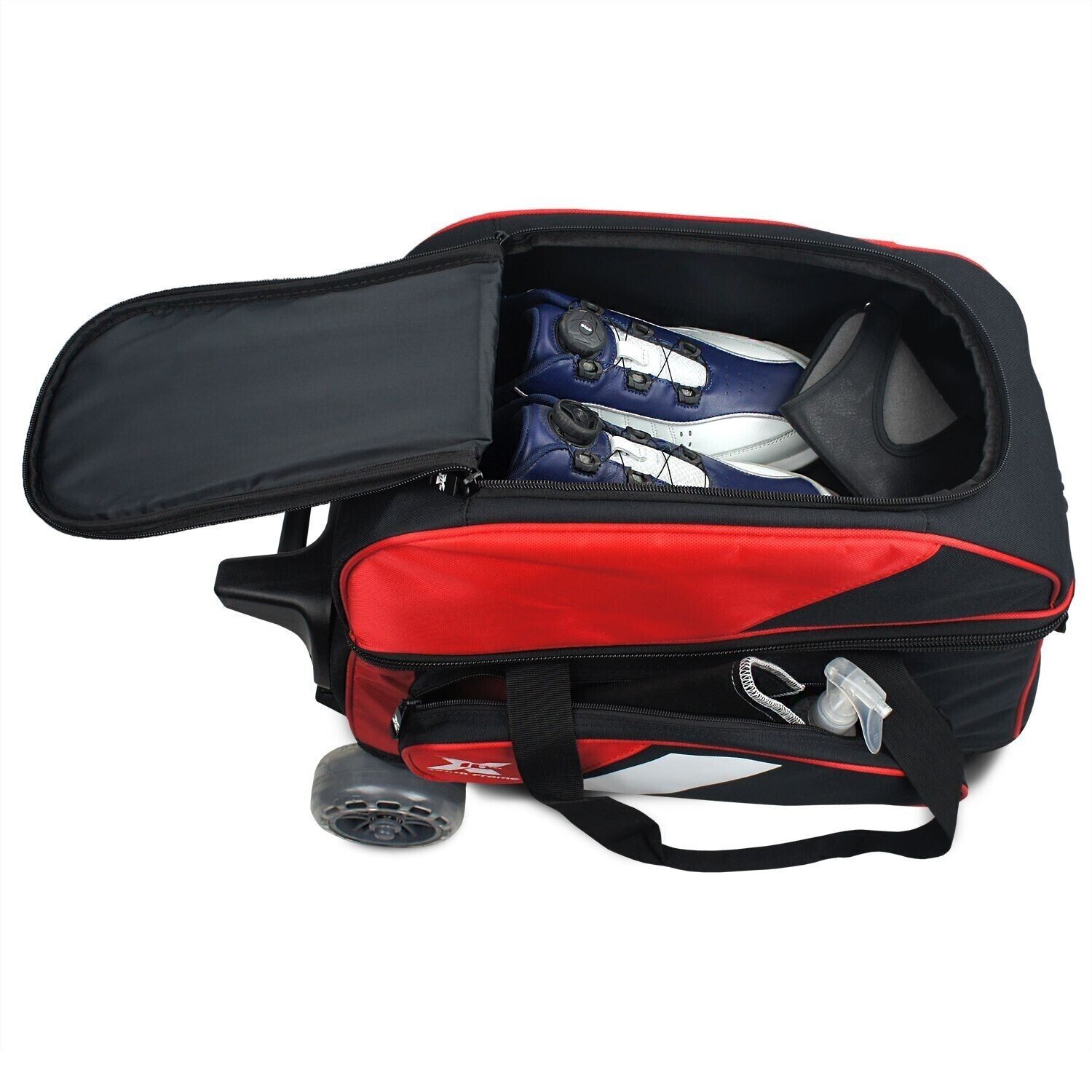 10th Frame 2 Ball Roller Bowling Bag Black/Red