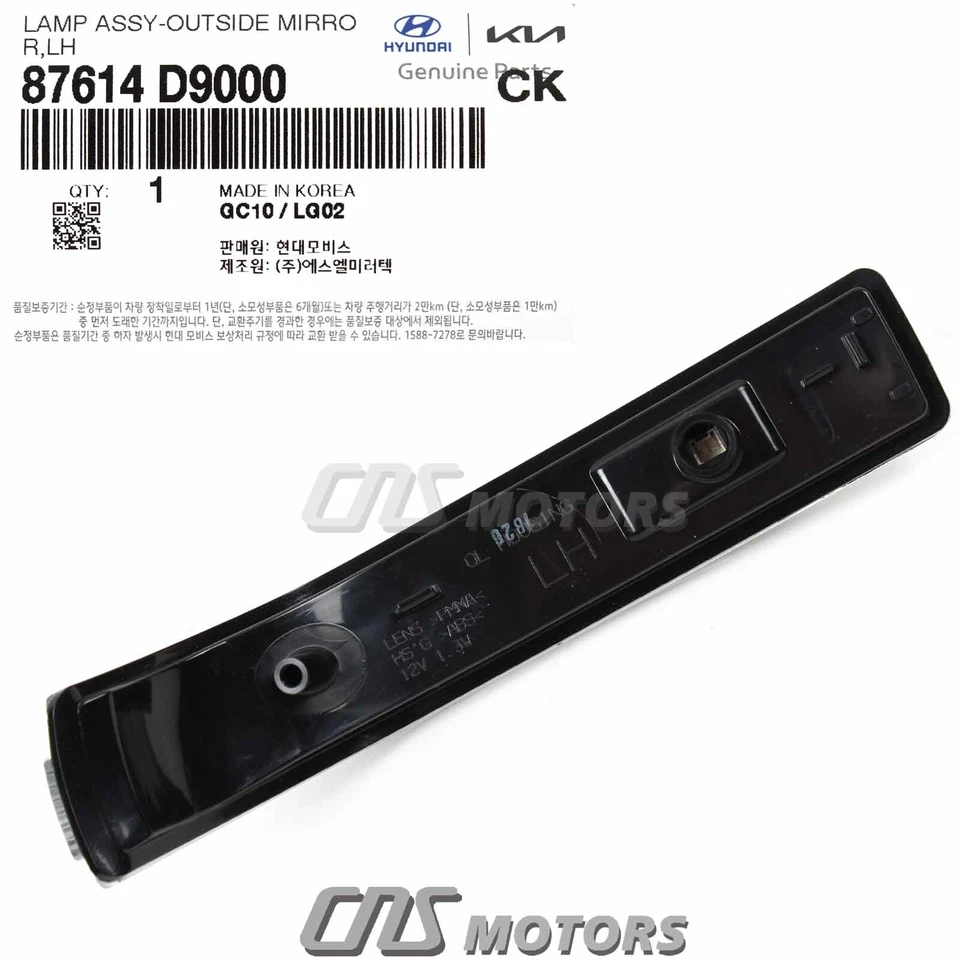 GENUINE Side Mirror Signal Repeater Lamp LEFT for 17-19 Kia Sportage 87614D9000 Foto 3 de 4