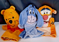 Lot 3 Disney Melissa  Doug Soft Hand Puppets Winnie Pooh Eeyore Tigger 9.5"x7"