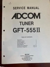 ADCOM GFT-555II GFT555II GFT-555-2 TUNER Serv...