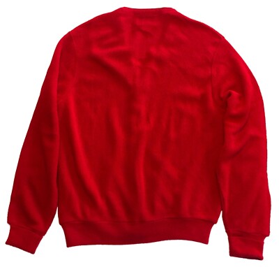 mens vtg London Fog Red Cardigan Sweater Sz L Acrylic Grandpa