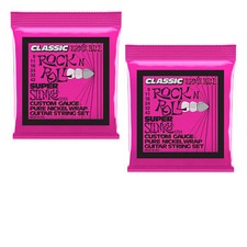 2 PACK Ernie Ball 2253 Super Slinky Pure Nickel Electric Guitar Strings 9-42