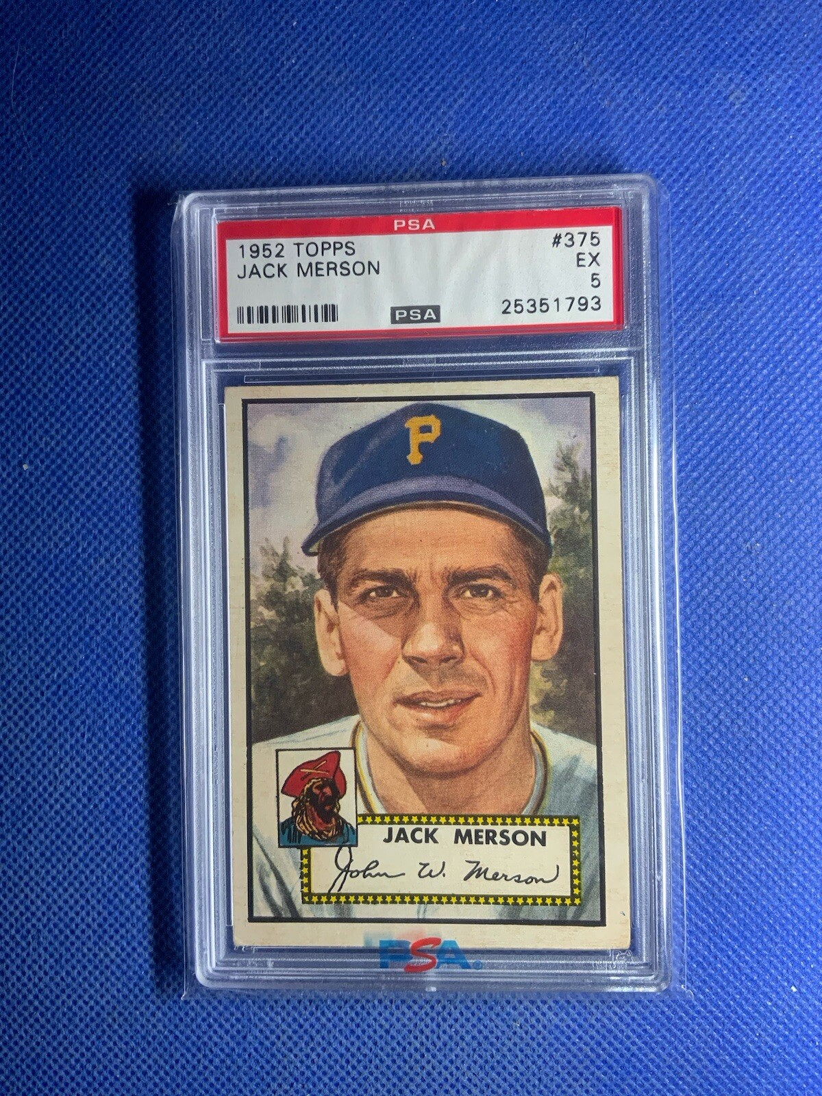 1952 Topps #375 Jack Merson PSA 5 EX