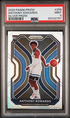 2020 Panini Prizm Anthony Edwards RC # 258 Silver Prizm PSA 9 | eBay