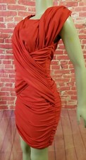 Miss Sixty M60 Vintage Women's Wrap Style Red Dress Size 16? Sleeveless (B6)
