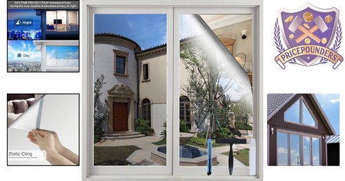 Window Privacy Film Vinyl 35.4x78.7inch UV Blocking Static Cling Home Use - Picture 2 of 8