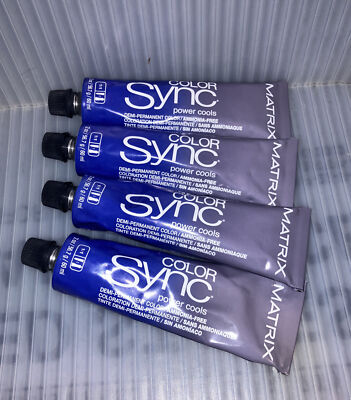 Lot Of 3.5 Matrix Color Sync Power Cools Demi Permanent Color Ammonia Free 2oz E