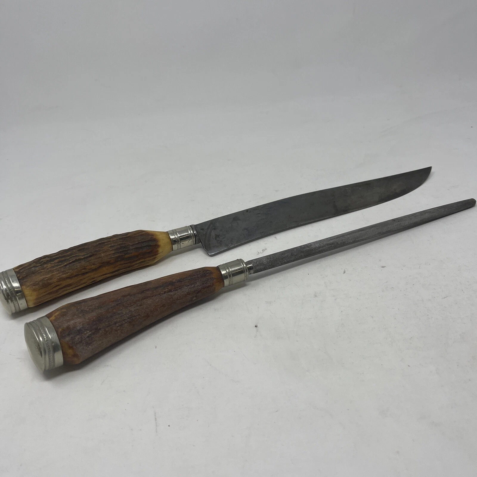 Kottle Cutlery Keen Edge Stag Horn Knife & Honing Rod