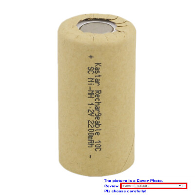 Kastar Nickel Metal Hydride (Ni-MH) Rechargeable Paper Wrapped Sub C Cell 1.2V