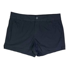 Columbia Size 16 Washed Out Chino Shorts Black Flat Front XL6282 Flaw